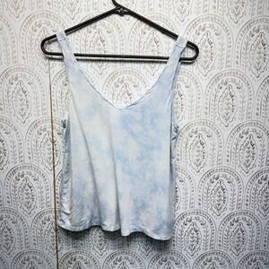 American Eagle Tank Top Womens Small Blue Tie Dye Soft & Sexy V-Neck Sleeveless